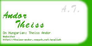 andor theiss business card